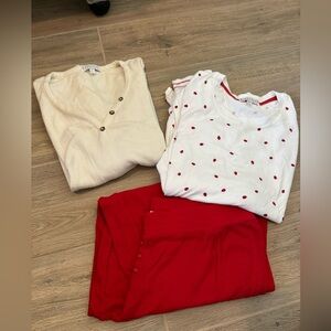 PJ SALVAGE 3PC SET SIZE LARGE and EXTRA LARGE TOPS, XL PANTS